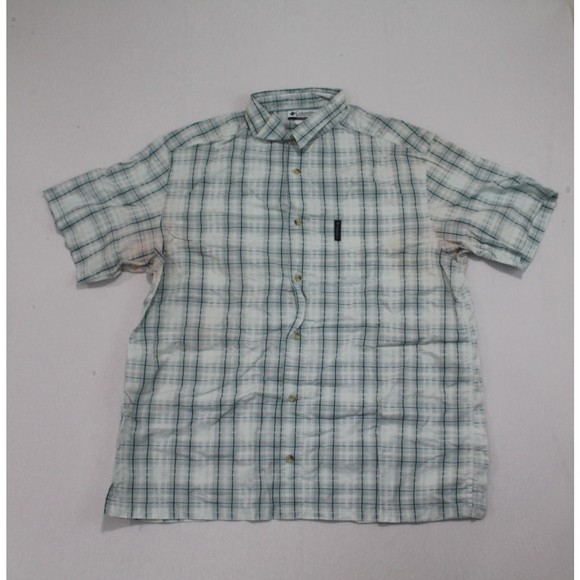 Columbia Blue White Button Up Shirt Sportswear Size XL - Picture 1 of 8